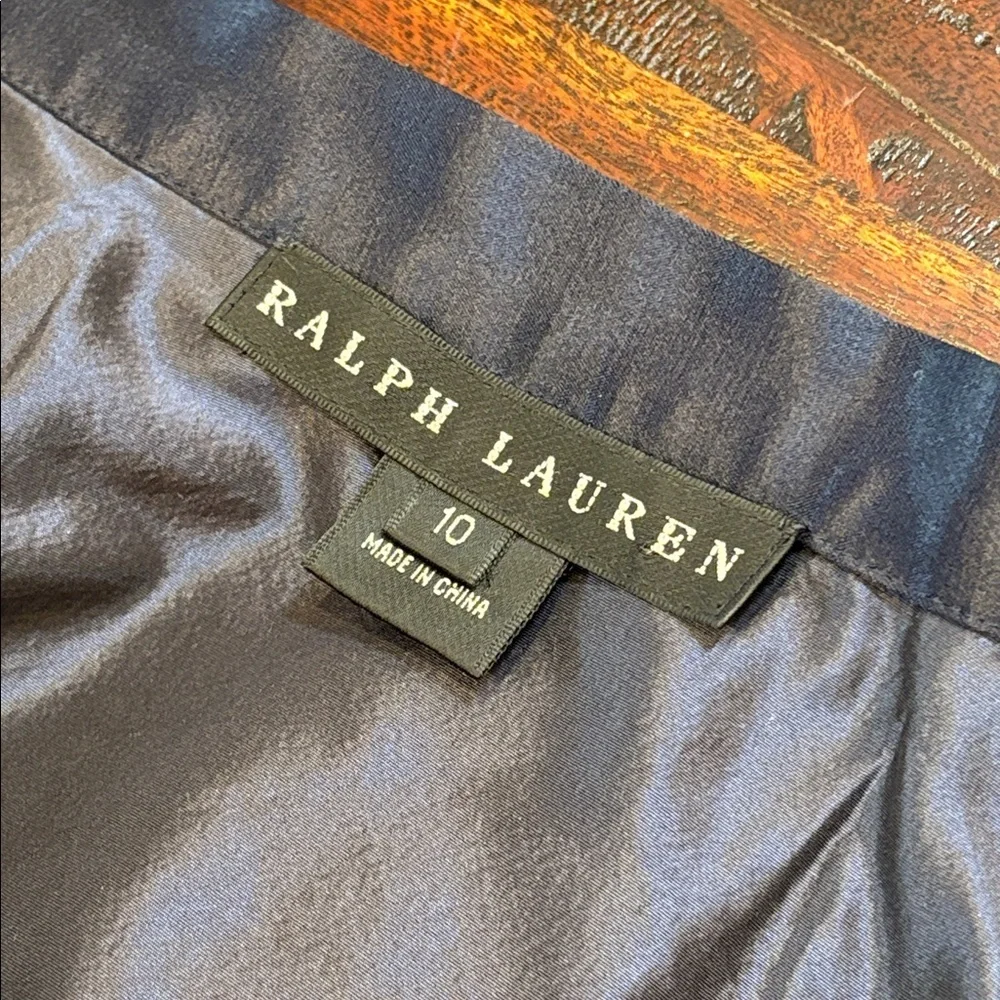 Ralph Lauren Black Label Navy Blue Flared Bubble Hem Skirt size 10